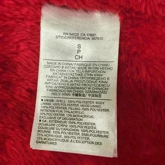 Banana Republic puffer vest with removable hood womens size S red - Picture 12 of 14